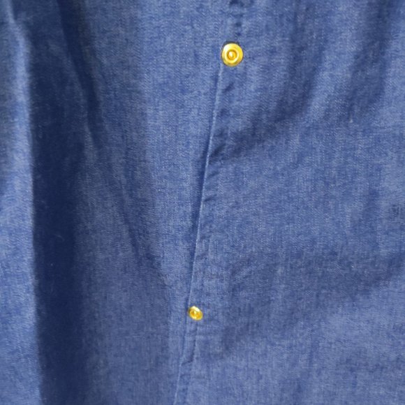 Linea by Louis Dell'Olio Navy Cotton Jacket Women's Size M Blue Gold Buttons - Picture 4 of 10